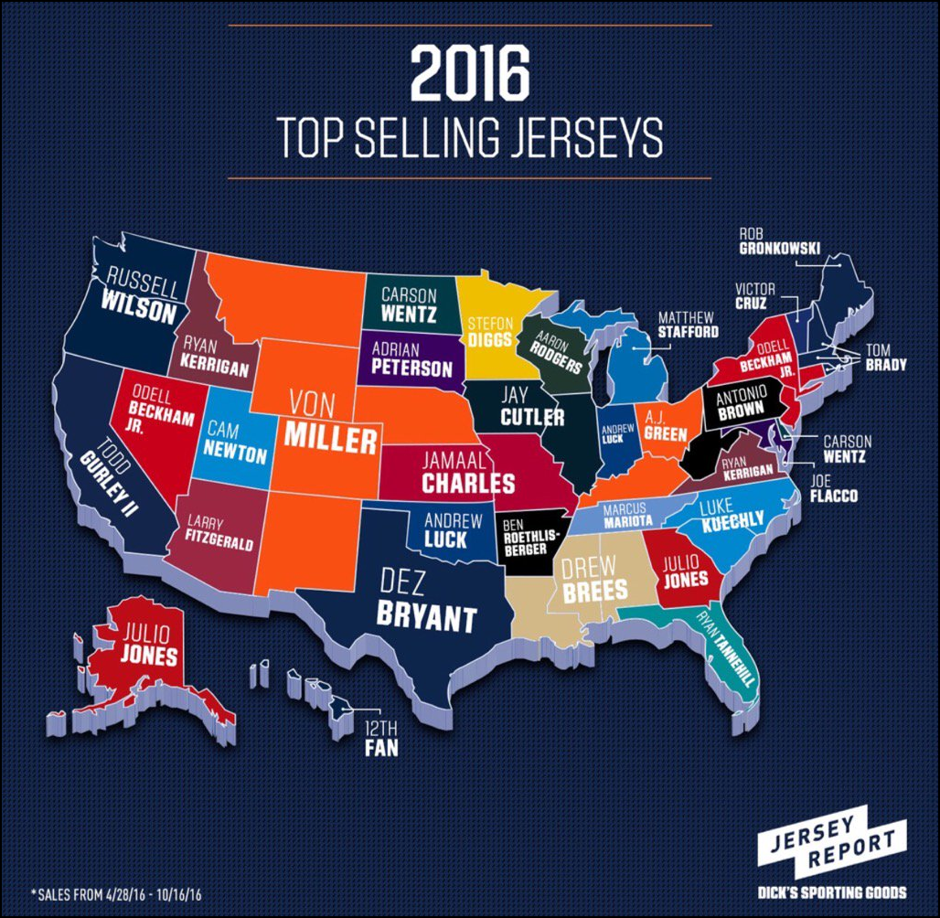 NFL Jersey Sales By State Lineup Lab